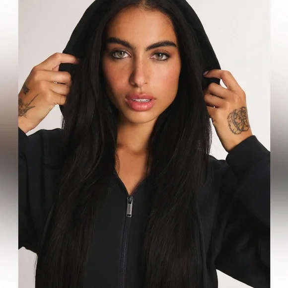 Savage X Fenty Black Caviar Forever Savage Wide Leg Onesie - Picture 5 of 6